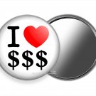 I LOVE MONEY $ HEART FUNNY JOKE QUOTE NEW PURSE MAKEUP HANDHELD MIRROR GIFT IDEA I LOVE MONEY $ HEART FUNNY JOKE QUOTE NEW PURSE MAKEUP HANDHELD MIRROR GIFT IDEA