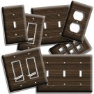 WENGE WOOD GRAIN TEXTURE LIGHT SWITCH OUTLET WALL PLATES ROOM OFFICE HOUSE DECOR
