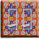 MEXICAN TALAVERA TILE LOOK 2 GFCI LIGHT SWITCH PLATE KITCHEN ART ROOM HOME DECOR