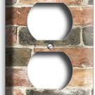 RUSTIC RECLAIMED EXPOSED WORN OUT BRICK OUTLET PLATE ROOM HOME MAN CAVE HD DECOR