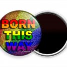 BORN THIS WAY GAY PRIDE HAPPY RAINBOW FLAG COLOR FRIDGE REFRIGERATOR NOTE MAGNET BORN THIS WAY GAY PRIDE HAPPY RAINBOW FLAG COLOR FRIDGE REFRIGERATOR NOTE MAGNET
