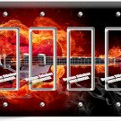 RED FLAME BASS ELECTRIC GUITAR 4 GFCI LIGHT SWITCH PLATE MUSIC STUDIO ROOM DECOR RED FLAME BASS ELECTRIC GUITAR 4 GFCI LIGHT SWITCH PLATE MUSIC STUDIO ROOM DECOR
