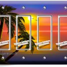 ROMANTIC SUNSET TROPICAL ISLAND PALMS 4 GFCI LIGHT SWITCH WALL PLATES ROOM DECOR ROMANTIC SUNSET TROPICAL ISLAND PALMS 4 GFCI LIGHT SWITCH WALL PLATES ROOM DECOR