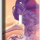 FANTASY MYTHICAL WHITE WINGS DRAGON 1 GANG LIGHT SWITCH WALL PLATE HD ROOM DECOR