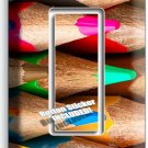BRIGHT COLOR SHARP PENCILS LIGHT SWITCH 1 GFCI PLATE ART HOBBY STODIO ROOM DECOR BRIGHT COLOR SHARP PENCILS LIGHT SWITCH 1 GFCI PLATE ART HOBBY STODIO ROOM DECOR