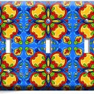 BLUE MEXICAN TALAVERA TILE LOOK 3 GANG LIGHT SWITCH PLATE KITCHEN FOLK ART DECOR BLUE MEXICAN TALAVERA TILE LOOK 3 GANG LIGHT SWITCH PLATE KITCHEN FOLK ART DECOR
