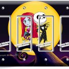 CUTE NIGHTMARE BEFORE CHRISTMAS JACK AND SALLY 4 ROCKER LIGHT SWITCH PLATE DECOR CUTE NIGHTMARE BEFORE CHRISTMAS JACK AND SALLY 4 ROCKER LIGHT SWITCH PLATE DECOR