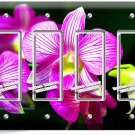 TROPICAL ORCHID FLOWERS 4 GFCI LIGHT SWITCH WALL PLATE FLORAL BEDROOM ROOM DECOR