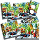 RETRO TIME CHRISTMAS TREE ENGLISH TOWN LIGHT SWITCH OUTLET WALL PLATE DECORATION RETRO TIME CHRISTMAS TREE ENGLISH TOWN LIGHT SWITCH OUTLET WALL PLATE DECORATION