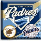 SAN DIEGO PADRES BASEBALL TEAM 2 GANG LIGHT SWITCH PLATES MAN CAVE ROOM HD DECOR