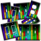 COLORFUL AUDIO EQUALIZER LIGHT SWITCH OUTLET PLATES HOME ROOM MUSIC STUDIO DECOR COLORFUL AUDIO EQUALIZER LIGHT SWITCH OUTLET PLATES HOME ROOM MUSIC STUDIO DECOR