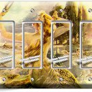 MERMAID GROOMING HAIR BY THE RIVER LIGHT SWITCH 4 GFCI PLATE BATHROOM ROOM DECOR