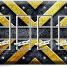 RUSTIC INDUSTRIAL X METAL GRUNGE LOOK 4 GFCI LIGHT SWITCH WALL PLATES ROOM DECOR