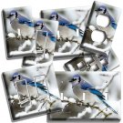 BLUE JAY BIRD ON THE TREE WINTER SNOW LIGHT SWITCH OUTLET WALL PLATES ROOM DECOR BLUE JAY BIRD ON THE TREE WINTER SNOW LIGHT SWITCH OUTLET WALL PLATES ROOM DECOR
