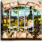 TUSCAN KITCHEN WINDOW VINEYARD WINE GRAPES 2 GFCI LIGHT SWITCH WALL PLATES DECOR TUSCAN KITCHEN WINDOW VINEYARD WINE GRAPES 2 GFCI LIGHT SWITCH WALL PLATES DECOR