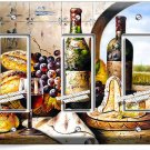 FRENCH AGED WINE CHEESE GRAPES BREAD 3 GFCI LIGHT SWITCH PLATE KITCHEN ART DECOR FRENCH AGED WINE CHEESE GRAPES BREAD 3 GFCI LIGHT SWITCH PLATE KITCHEN ART DECOR