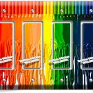 BRIGHT COLOR MELTED CRAYONS 4 GFCI LIGHT SWITCH PLATE NEW ART HOBBY STODIO DECOR