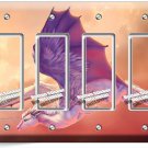 FANTASY MYTHICAL WHITE WINGS DRAGON 4 GFCI LIGHT SWITCH WALL PLATE HD ROOM DECOR FANTASY MYTHICAL WHITE WINGS DRAGON 4 GFCI LIGHT SWITCH WALL PLATE HD ROOM DECOR