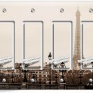 RETRO ALEXANDRE III BRIDGE EIFFEL TOWER PARIS 4 GFCI LIGHT SWITCH PLATE ROOM ART RETRO ALEXANDRE III BRIDGE EIFFEL TOWER PARIS 4 GFCI LIGHT SWITCH PLATE ROOM ART