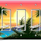 BEAUTIFUL CALIFORNIA BAY SUNRISE PALMS 3 GFCI LIGHT SWITCH WALL PLATE ROOM DECOR BEAUTIFUL CALIFORNIA BAY SUNRISE PALMS 3 GFCI LIGHT SWITCH WALL PLATE ROOM DECOR