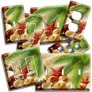 SEA SHELL BEACH SAND PALM STARFISH LIGHT SWITCH WALL PLATE OUTLET BATHROOM DECOR