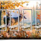 WHITETAIL DEER BUCK AUTUMN FOREST 4 GFI LIGHT SWITCH WALL PLATE CABIN ROOM DECOR WHITETAIL DEER BUCK AUTUMN FOREST 4 GFI LIGHT SWITCH WALL PLATE CABIN ROOM DECOR