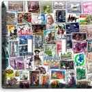 OLD POST STAMPS COLLECTION PHILATELY 2 GANG LIGHT SWITCH WALL PLATES ROOM DECOR