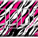 HOT PINK ZEBRA STRIPES ANIMAL PRINT 4 GFCI LIGHT SWITCH WALL PLATE ROOM HD DECOR HOT PINK ZEBRA STRIPES ANIMAL PRINT 4 GFCI LIGHT SWITCH WALL PLATE ROOM HD DECOR