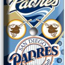 SAN DIEGO PADRES BASEBALL TEAM LIGHT DIMMER CABLE PLATES MAN CAVE FAN ROOM DECOR
