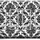 BLACK AND WHITE DAMASK MOTIVE LIGHT SWITCH 4 GFCI WALL PLATE ROOM HOME ART DECOR BLACK AND WHITE DAMASK MOTIVE LIGHT SWITCH 4 GFCI WALL PLATE ROOM HOME ART DECOR