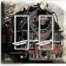 STEAM ENGINE TRAIN OLD RAILROAD LOCOMOTIVE 2 GFCI LIGHT SWITCH PLATES ROOM DECOR STEAM ENGINE TRAIN OLD RAILROAD LOCOMOTIVE 2 GFCI LIGHT SWITCH PLATES ROOM DECOR