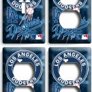 LOS ANGELES LA DODGERS LOGO BASEBALL LIGHT SWITCH 3 OUTLET PLATES LOT ROOM DECOR LOS ANGELES LA DODGERS LOGO BASEBALL LIGHT SWITCH 3 OUTLET PLATES LOT ROOM DECOR