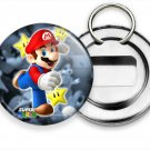 SUPER MARIO RUNNING WITH STARS BEER SODA BOTTLE OPENER KEYCHAIN KEYFOB GIFT IDEA