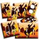 COWBOY ON A HORSE SILHOUETTE SOUTHWEST CANYON LIGHT SWITCH OUTLET PLATE HD DECOR COWBOY ON A HORSE SILHOUETTE SOUTHWEST CANYON LIGHT SWITCH OUTLET PLATE HD DECOR