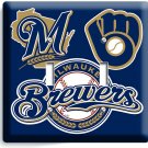 MILWAUKEE BREWERS BASEBALL TEAM 2 GANG LIGHT SWITCH WALL PLATE COVER ROOM DECOR MILWAUKEE BREWERS BASEBALL TEAM 2 GANG LIGHT SWITCH WALL PLATE COVER ROOM DECOR