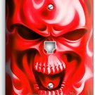 RED FLAMES BURNING SKULL PHONE TELEPHONE WALL PLATE COVER BIKER MAN CAVE DECOR RED FLAMES BURNING SKULL PHONE TELEPHONE WALL PLATE COVER BIKER MAN CAVE DECOR