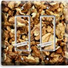 CRACKED WALNUTS 2 GFCI LIGHT SWITCH PLATES KITCHEN DINING ROOM NUTS SHOP DECOR