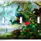 WHIMSICAL PEACOCKS FEATHERS LIGHT SWITCH 3 GANG WALL PLATE BEDROOM ROOM HD DECOR WHIMSICAL PEACOCKS FEATHERS LIGHT SWITCH 3 GANG WALL PLATE BEDROOM ROOM HD DECOR