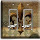 RUSTIC FLEUR DE LIS MEDIEVAL FLOWER 2 GFCI LIGHT SWITCH WALL PLATE ROOM HD DECOR RUSTIC FLEUR DE LIS MEDIEVAL FLOWER 2 GFCI LIGHT SWITCH WALL PLATE ROOM HD DECOR