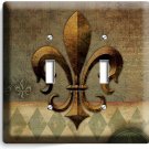 RUSTIC FLEUR DE LIS MEDIEVAL FLOWER 2 GANG LIGHT SWITCH WALL PLATE ROOM HD DECOR RUSTIC FLEUR DE LIS MEDIEVAL FLOWER 2 GANG LIGHT SWITCH WALL PLATE ROOM HD DECOR