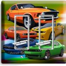 AMERICAN MUSCLE RACING CARS 2 GFCI LIGHT SWITCH WALL PLATE NEW GARAGE SHOP DECOR AMERICAN MUSCLE RACING CARS 2 GFCI LIGHT SWITCH WALL PLATE NEW GARAGE SHOP DECOR