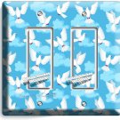 WHITE PEACE DOVES IN BLUES SKY CLOUDS 2 GFCI LIGHT SWITCH WALL PLATES ROOM DECOR WHITE PEACE DOVES IN BLUES SKY CLOUDS 2 GFCI LIGHT SWITCH WALL PLATES ROOM DECOR