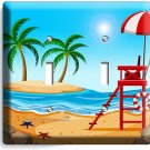 CALIFORNIA SUN PALM BEACH LIFEGUARD 2 GANG LIGHT SWITCH WALL PLATE ROOM HD DECOR CALIFORNIA SUN PALM BEACH LIFEGUARD 2 GANG LIGHT SWITCH WALL PLATE ROOM HD DECOR