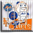 RETRO MR MET NEW YORK METS BASEBALL TEAM 2 GFI LIGHT SWITCH PLATE ROOM ART DECOR RETRO MR MET NEW YORK METS BASEBALL TEAM 2 GFI LIGHT SWITCH PLATE ROOM ART DECOR