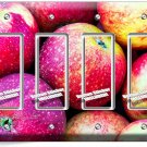 SWEET RED MACINTOSH APPLES LIGHT SWITCH 4 GFCI WALL PLATE KITCHEN HOME ART DECOR SWEET RED MACINTOSH APPLES LIGHT SWITCH 4 GFCI WALL PLATE KITCHEN HOME ART DECOR