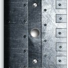 MATAL GRUNGE STEEL RIVETS LOOK LIGHT DIMMER CABLE PLATE MAN CAVE GAREGE HD DECOR