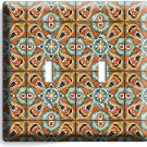 ITALIAN TUSCAN TILES LOOK LIGHT SWITCH 2 GANG PLATES KITCHEN ART ROOM HOME DECOR