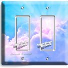 BLUE SKY PINK BLUE CLOUDS 2 GFCI LIGHT SWITCH PLATE INFANT BABY NURSERY ROOM ART BLUE SKY PINK BLUE CLOUDS 2 GFCI LIGHT SWITCH PLATE INFANT BABY NURSERY ROOM ART
