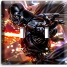 DARK SIDE DARTH VADER FLAME SWORD STAR WARS 2 GANG LIGHT SWITCH PLATE ROOM DECOR