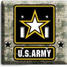 US ARMY STAR DIGITAL PIXEL CAMO 2 GANG LIGHT SWITCH PLATE ROOM ART VETERAN DECOR